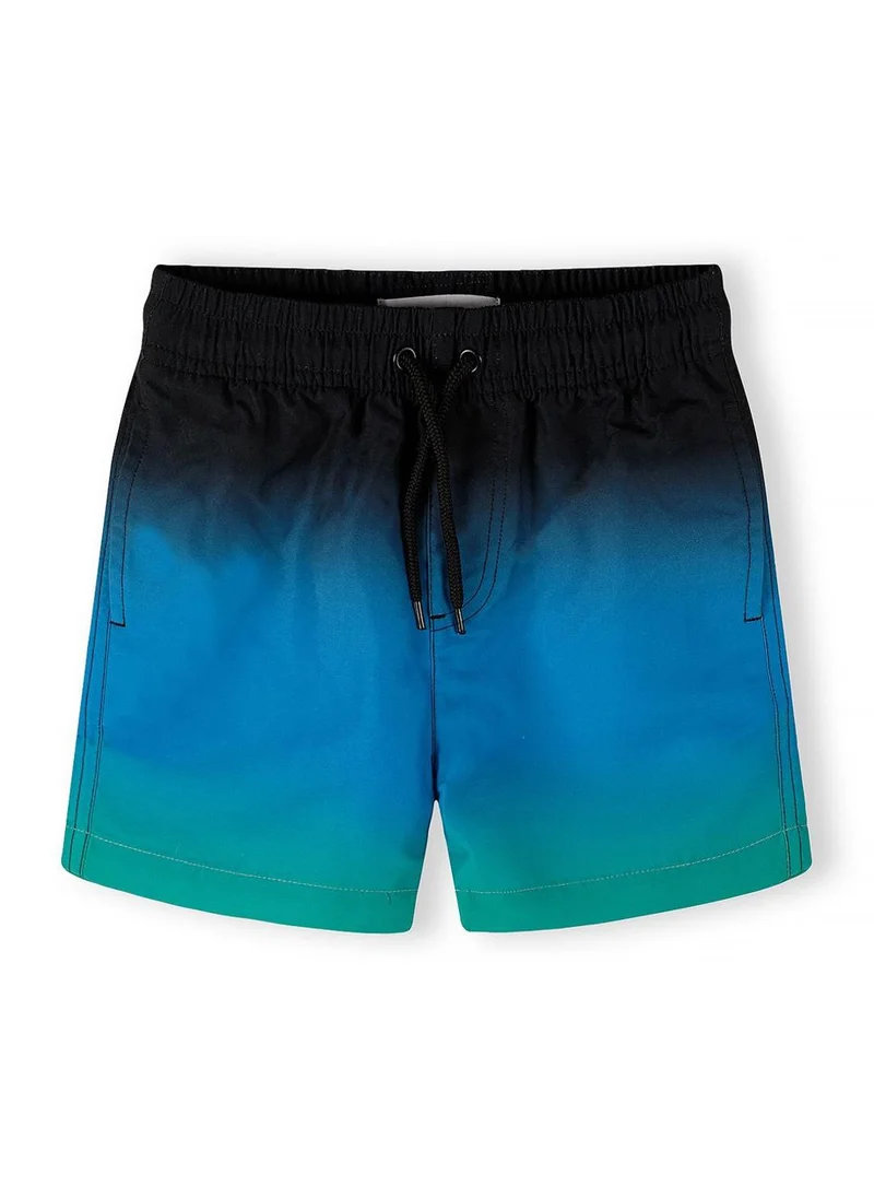 MINOTI Boys swimming shorts black teal palm print